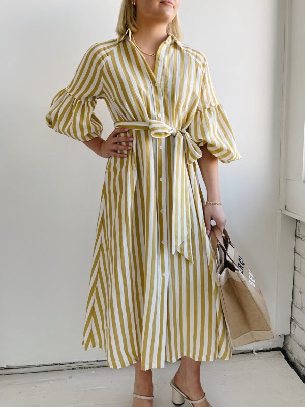 Ischia Yellow Stripe Dress - Image 2