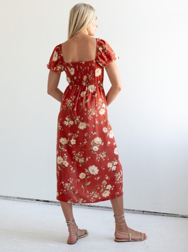 Janie Floral Dress - Rust - Image 2